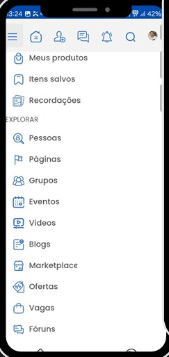 Menu de navegação
